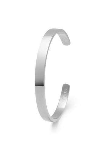 Nialaya Men's Bangle Men's Silver Open Cuff Bangle Men's Silver Open Cuff Bangle